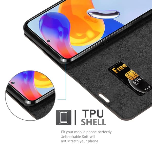 Xiaomi RedMi NOTE 11 PRO 4G / 5G Suojakotelo Suojakuori Lompakkokotelo Matkapuhelinkotelo jossa magneettisuljenta, jalusta-toiminto ja korttitasku