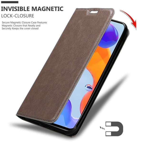 Xiaomi RedMi NOTE 11 PRO 4G / 5G Suojakotelo Suojakuori Lompakkokotelo Matkapuhelinkotelo jossa magneettisuljenta, jalusta-toiminto ja korttitasku