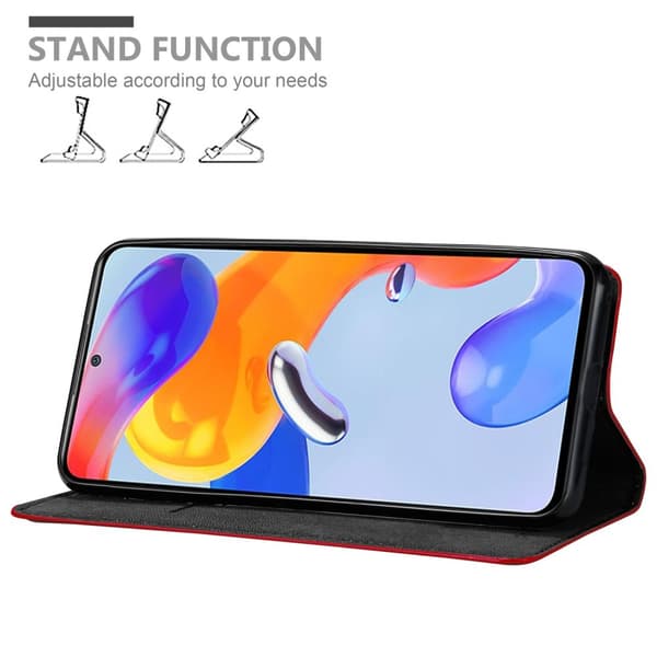 Xiaomi RedMi NOTE 11 PRO 4G / 5G Suojakotelo Suojakuori Lompakkokotelo Matkapuhelinkotelo jossa magneettisuljenta, jalusta-toiminto ja korttitasku