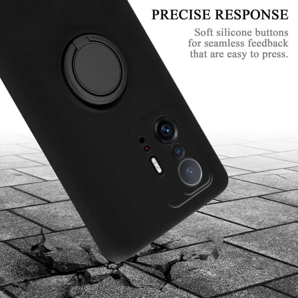 Xiaomi 11T / 11T PRO Skal Fodral Mobilskydd av flexibelt TPU-silikon med ring Skyddsfodral Case Cover