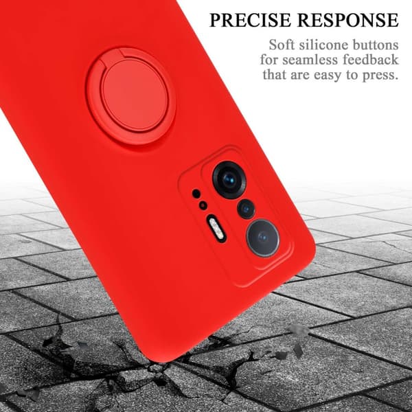 Xiaomi 11T / 11T PRO Skal Fodral Mobilskydd av flexibelt TPU-silikon med ring Skyddsfodral Case Cover