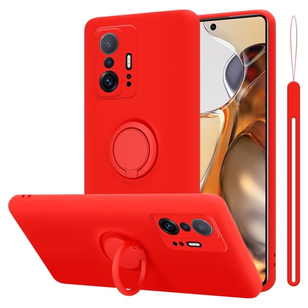Xiaomi 11T / 11T PRO Skal Fodral Mobilskydd av flexibelt TPU-silikon med ring Skyddsfodral Case Cover