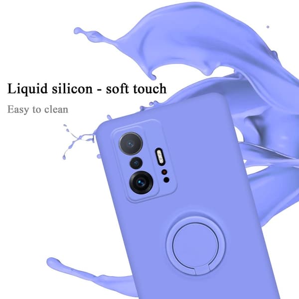 Xiaomi 11T / 11T PRO Skal Fodral Mobilskydd av flexibelt TPU-silikon med ring Skyddsfodral Case Cover