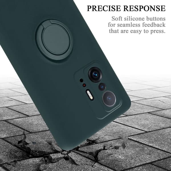 Xiaomi 11T / 11T PRO Skal Fodral Mobilskydd av flexibelt TPU-silikon med ring Skyddsfodral Case Cover