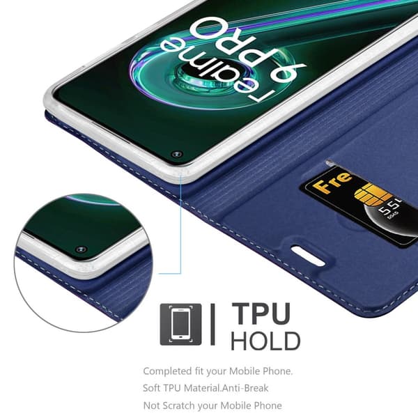 Realme 9 5G / 9 PRO / V25 / Q5 / OnePlus Nord CE 2 LITE 5G Skal Fodral med magnetisk stängning, ståfunktion och kortficka Mobilskydd