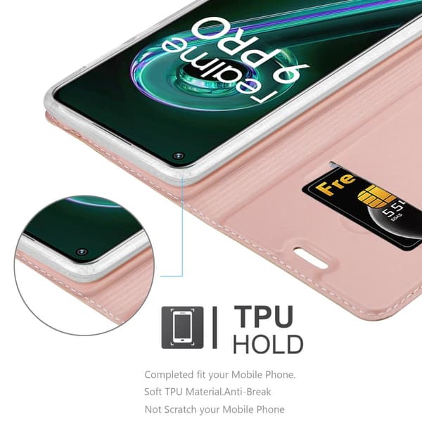 Deksel til Realme 9 5G / 9 PRO / V25 / Q5 / OnePlus Nord CE 2 LITE 5G Lommebokdeksel med magnetisk lukking, stativfunksjon og kortlomme