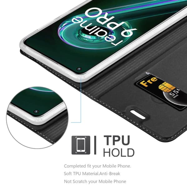 Realme 9 5G / 9 PRO / V25 / Q5 / OnePlus Nord CE 2 LITE 5G Skal Fodral med magnetisk stängning, ståfunktion och kortficka Mobilskydd