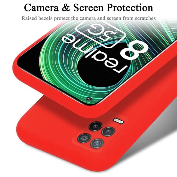 Realme 8 5G / V13 / Q3 / Q3i / Narzo 30 5G Suojakotelo Suojakuori valmistettu joustavasta TPU-silikonista