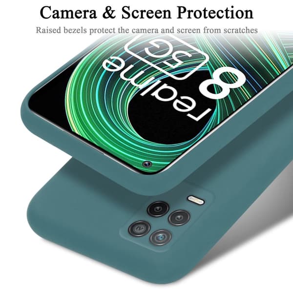 Realme 8 5G / V13 / Q3 / Q3i / Narzo 30 5G Suojakotelo Suojakuori valmistettu joustavasta TPU-silikonista