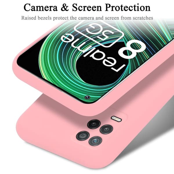 Realme 8 5G / V13 / Q3 / Q3i / Narzo 30 5G Suojakotelo Suojakuori valmistettu joustavasta TPU-silikonista