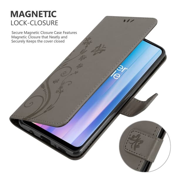 OnePlus Nord CE 2 5G Skal Fodral i blomdesign Mobilskydd Case Cover med magnetisk stängning, ståfunktion och kortplatser
