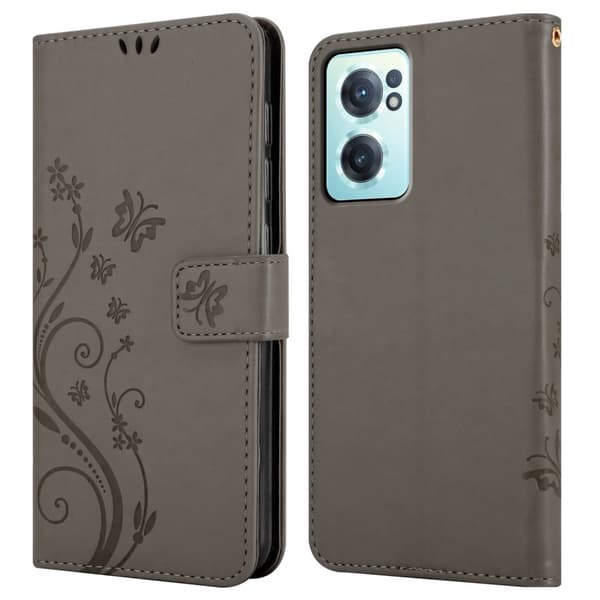 OnePlus Nord CE 2 5G Skal Fodral i blomdesign Mobilskydd Case Cover med magnetisk stängning, ståfunktion och kortplatser