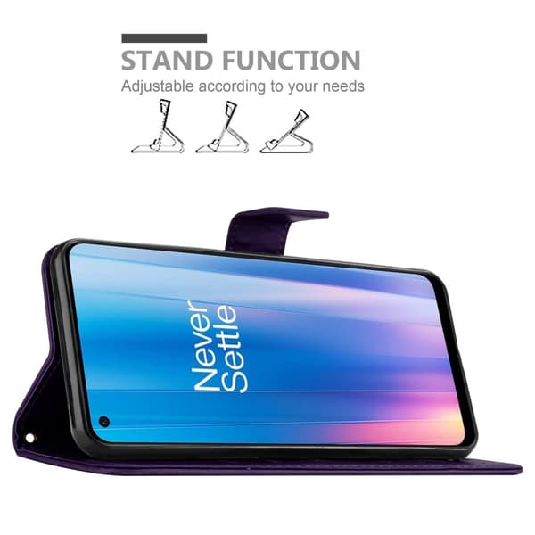 OnePlus Nord CE 2 5G Skal Fodral i blomdesign Mobilskydd Case Cover med magnetisk stängning, ståfunktion och kortplatser