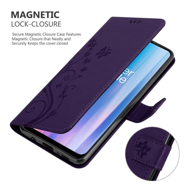 OnePlus Nord CE 2 5G Skal Fodral i blomdesign Mobilskydd Case Cover med magnetisk stängning, ståfunktion och kortplatser