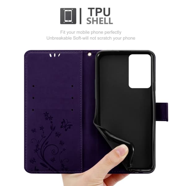 OnePlus Nord CE 2 5G Skal Fodral i blomdesign Mobilskydd Case Cover med magnetisk stängning, ståfunktion och kortplatser