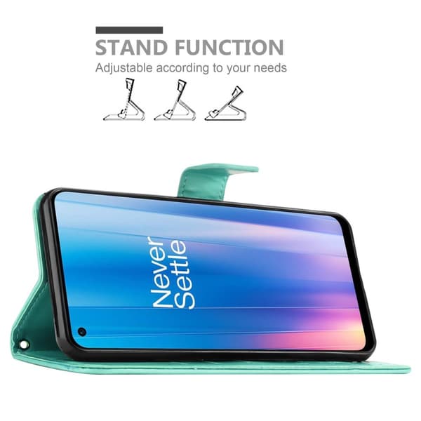 OnePlus Nord CE 2 5G Skal Fodral i blomdesign Mobilskydd Case Cover med magnetisk stängning, ståfunktion och kortplatser