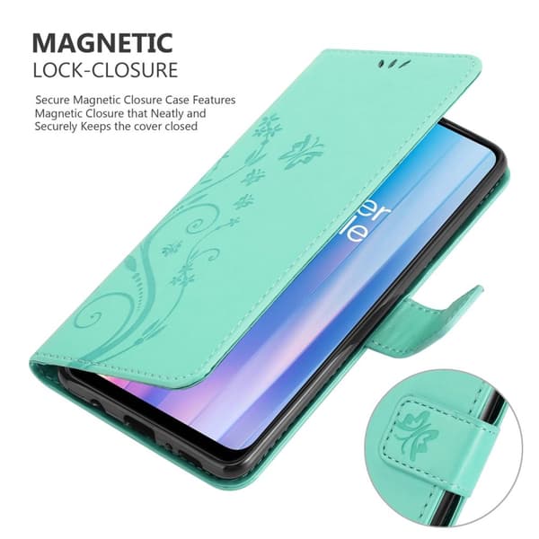 OnePlus Nord CE 2 5G Skal Fodral i blomdesign Mobilskydd Case Cover med magnetisk stängning, ståfunktion och kortplatser