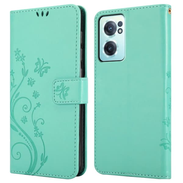 OnePlus Nord CE 2 5G Skal Fodral i blomdesign Mobilskydd Case Cover med magnetisk stängning, ståfunktion och kortplatser