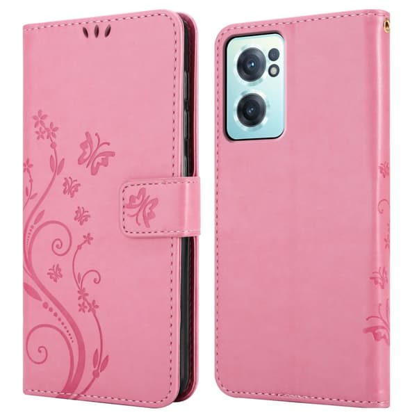 OnePlus Nord CE 2 5G Skal Fodral i blomdesign Mobilskydd Case Cover med magnetisk stängning, ståfunktion och kortplatser