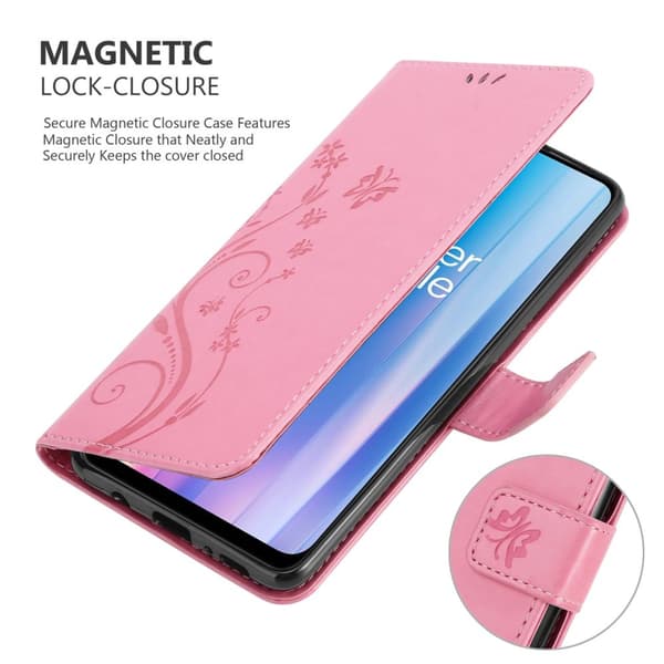 OnePlus Nord CE 2 5G Skal Fodral i blomdesign Mobilskydd Case Cover med magnetisk stängning, ståfunktion och kortplatser