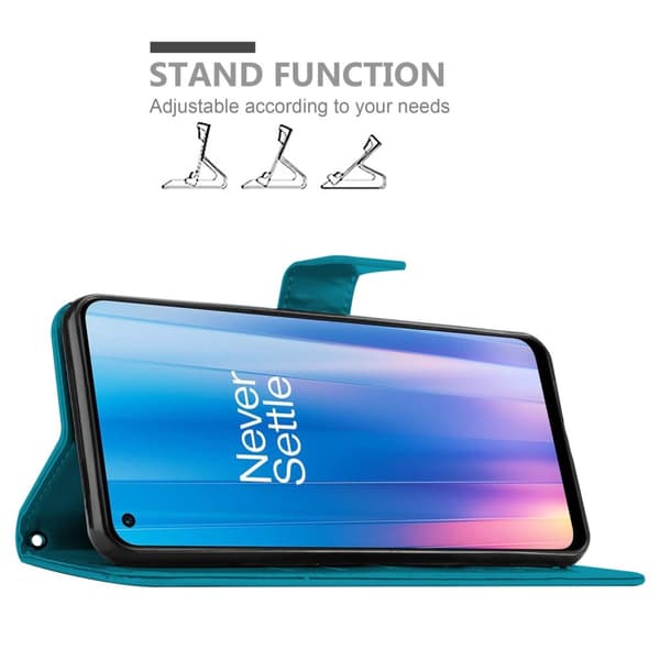 OnePlus Nord CE 2 5G Skal Fodral i blomdesign Mobilskydd Case Cover med magnetisk stängning, ståfunktion och kortplatser
