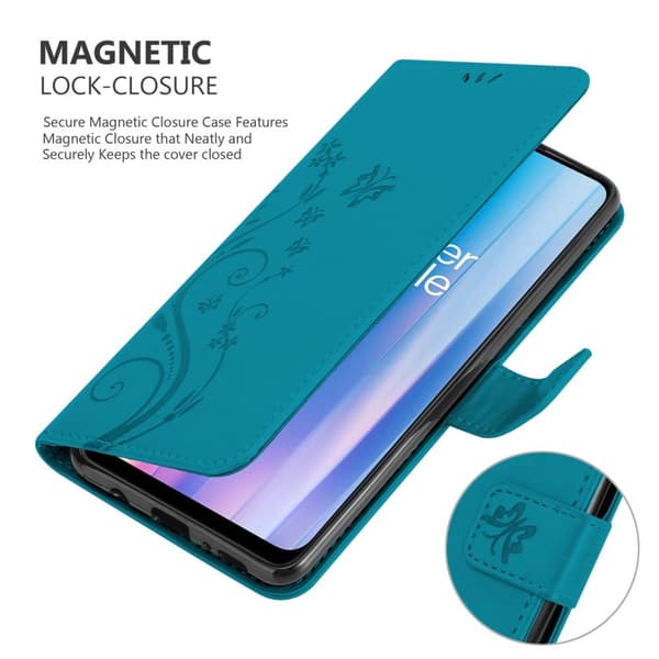 OnePlus Nord CE 2 5G Skal Fodral i blomdesign Mobilskydd Case Cover med magnetisk stängning, ståfunktion och kortplatser