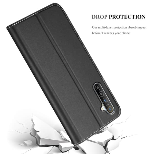 Realme X2 / XT / Oppo K5 Skal Fodral med magnetisk stängning, ståfunktion och kortficka Mobilskydd
