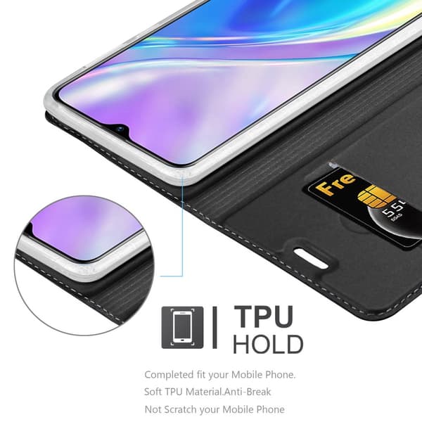 Realme X2 / XT / Oppo K5 Skal Fodral med magnetisk stängning, ståfunktion och kortficka Mobilskydd