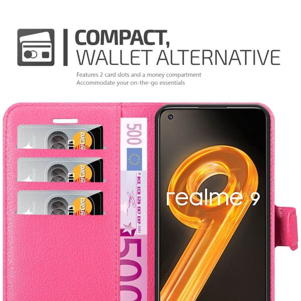 Deksel til Realme 9 4G / 9 PRO+ Lommebokdeksel med magnetisk lukking, stativfunksjon og kortlomme