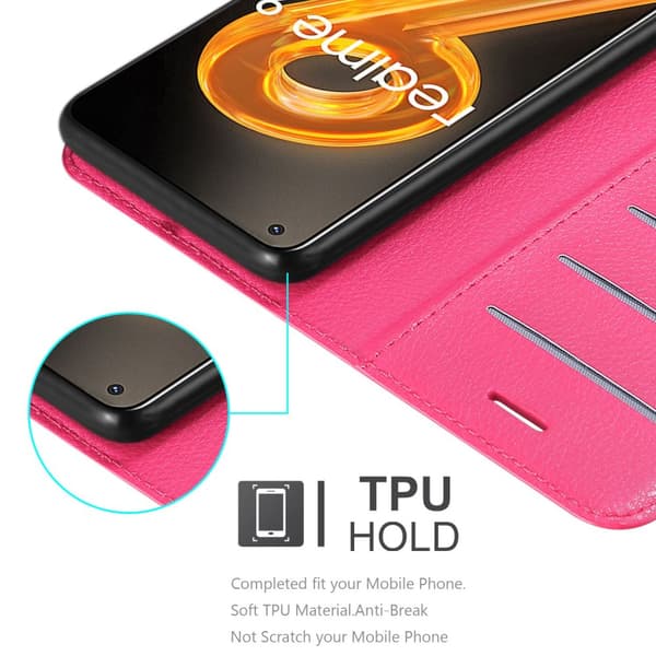 Deksel til Realme 9 4G / 9 PRO+ Lommebokdeksel med magnetisk lukking, stativfunksjon og kortlomme