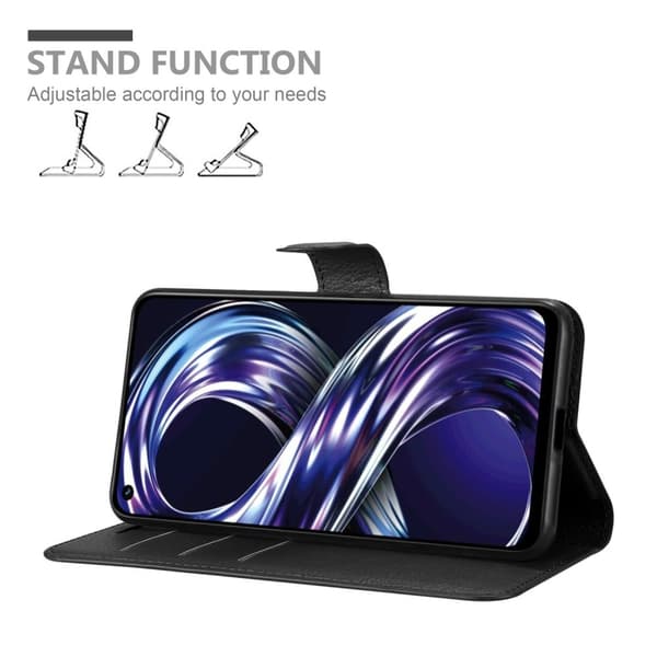 Realme 8i / Narzo 50 4G Suojakotelo Lompakkokotelo Matkapuhelinkotelo Suojakuori jossa magneettisuljenta, jalusta-toiminto ja korttitasku