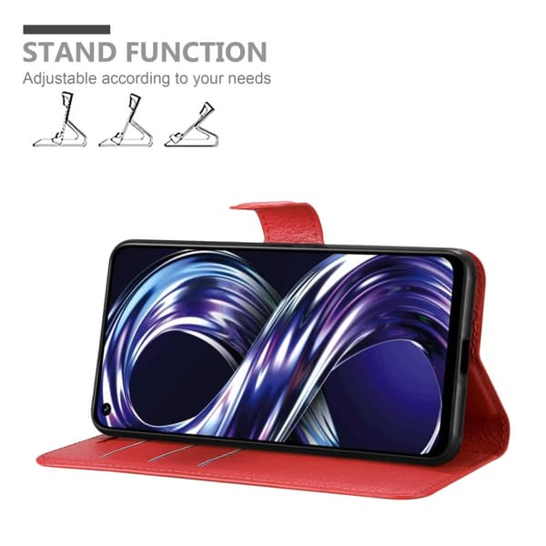 Realme 8i / Narzo 50 4G Suojakotelo Lompakkokotelo Matkapuhelinkotelo Suojakuori jossa magneettisuljenta, jalusta-toiminto ja korttitasku