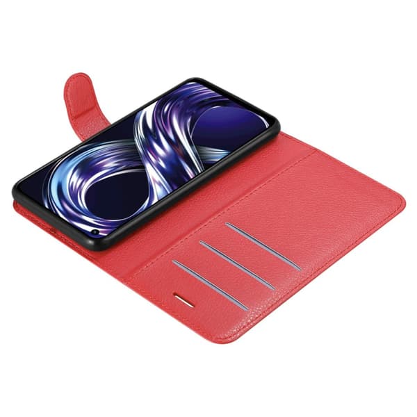 Realme 8i / Narzo 50 4G Suojakotelo Lompakkokotelo Matkapuhelinkotelo Suojakuori jossa magneettisuljenta, jalusta-toiminto ja korttitasku