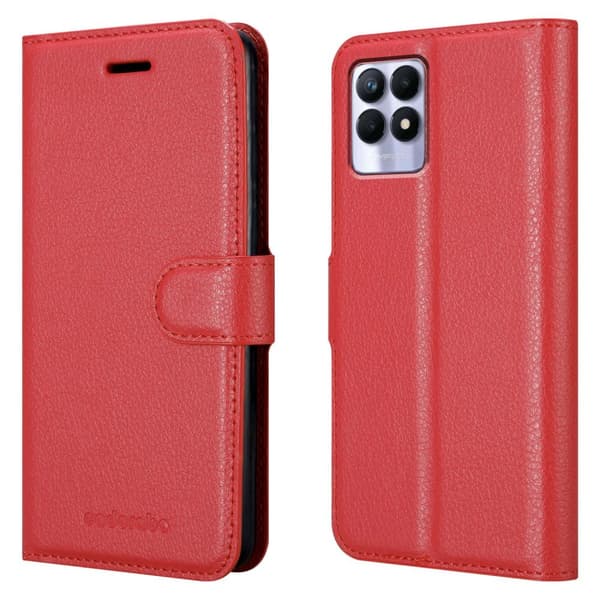 Realme 8i / Narzo 50 4G Suojakotelo Lompakkokotelo Matkapuhelinkotelo Suojakuori jossa magneettisuljenta, jalusta-toiminto ja korttitasku