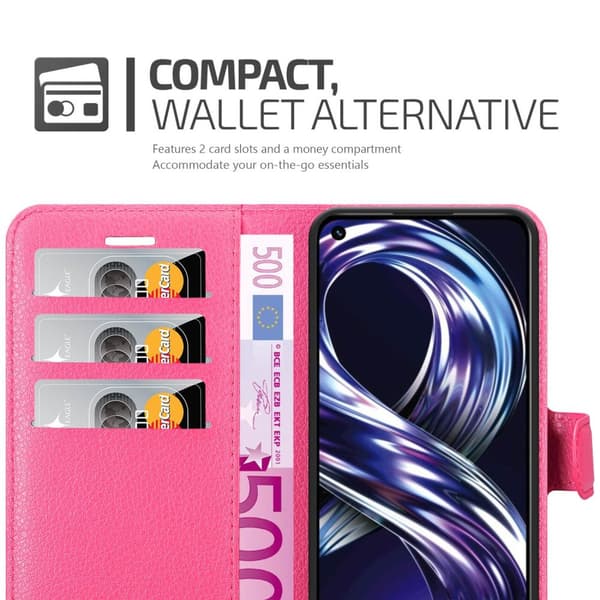 Realme 8i / Narzo 50 4G Plånboksfodral Fodral Skal Case med magnetisk stängning, ståfunktion och kortplats