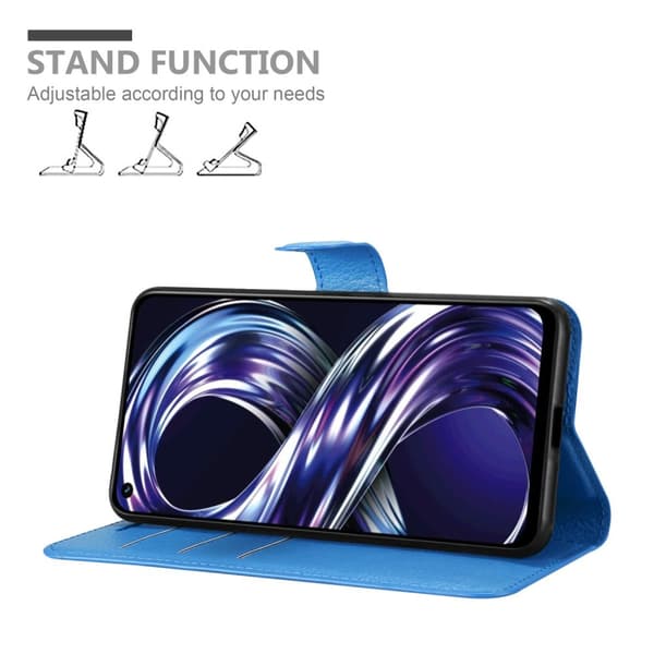 Realme 8i / Narzo 50 4G Suojakotelo Lompakkokotelo Matkapuhelinkotelo Suojakuori jossa magneettisuljenta, jalusta-toiminto ja korttitasku