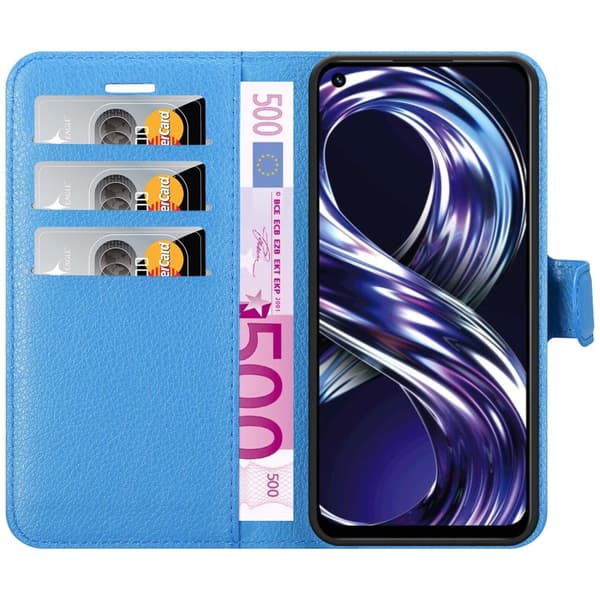 Realme 8i / Narzo 50 4G Suojakotelo Lompakkokotelo Matkapuhelinkotelo Suojakuori jossa magneettisuljenta, jalusta-toiminto ja korttitasku