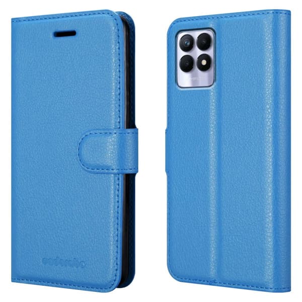 Realme 8i / Narzo 50 4G Suojakotelo Lompakkokotelo Matkapuhelinkotelo Suojakuori jossa magneettisuljenta, jalusta-toiminto ja korttitasku