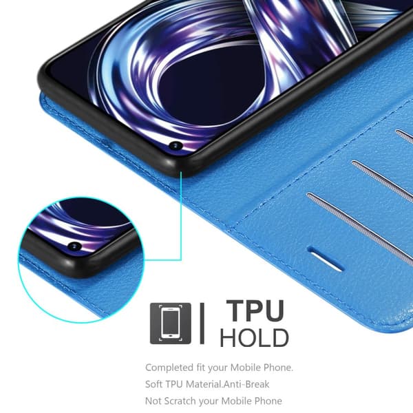 Deksel til Realme 8i / Narzo 50 4G Lommebokdeksel med magnetisk lukking, stativfunksjon og kortlomme
