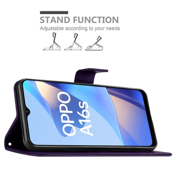 Oppo A16s / A54s Pungetui Cover Blomster ()