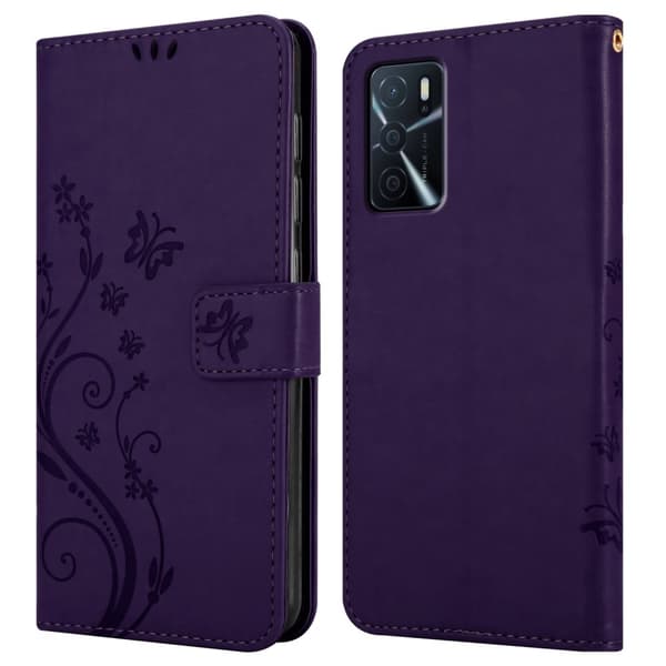 Oppo A16s / A54s Pungetui Cover Blomster ()