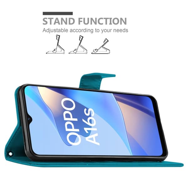 Oppo A16s / A54s Pungetui Cover Blomster ()
