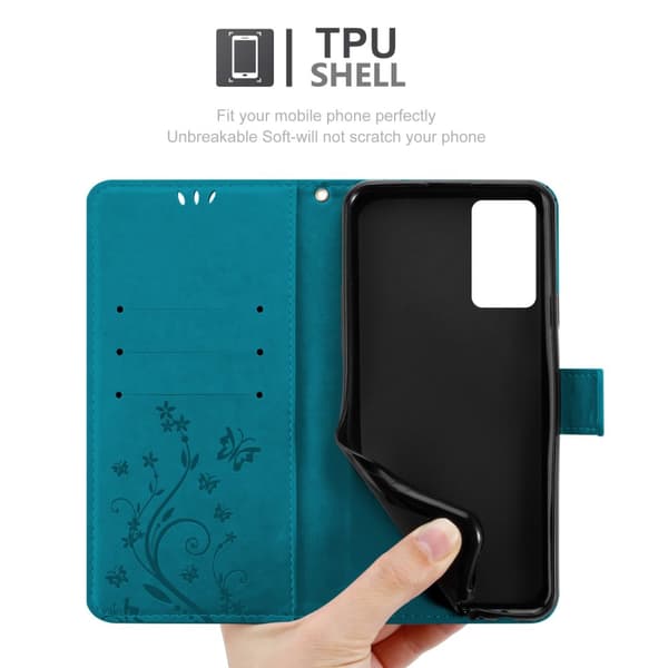 Oppo A16s / A54s Pungetui Cover Blomster ()