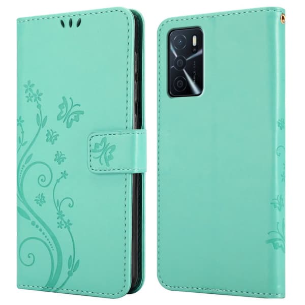 Oppo A16s / A54s Pungetui Cover Blomster ()