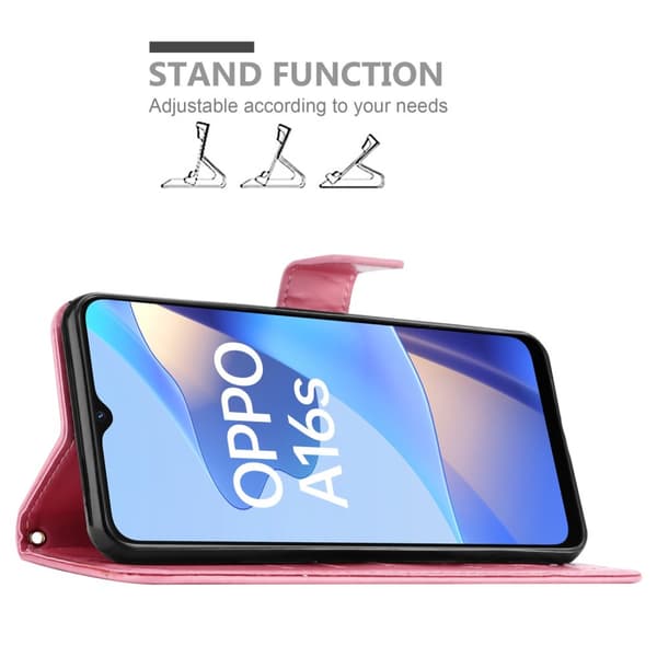 Oppo A16s / A54s Pungetui Cover Blomster ()