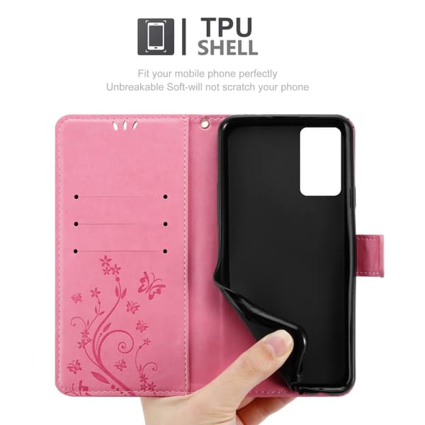 Oppo A16s / A54s Pungetui Cover Blomster ()