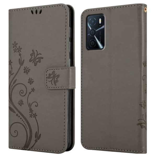 Oppo A16s / A54s Pungetui Cover Blomster ()