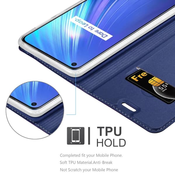 Realme 6 4G / 6s Suojakotelo Suojakuori Lompakkokotelo Matkapuhelinkotelo jossa magneettisuljenta, jalusta-toiminto ja korttitasku