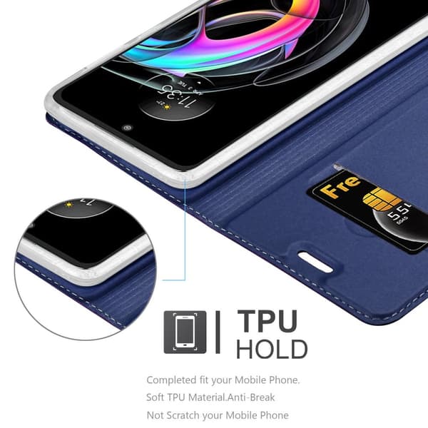 Deksel til Motorola EDGE 20 LITE / FUSION Lommebokdeksel med magnetisk lukking, stativfunksjon og kortlomme