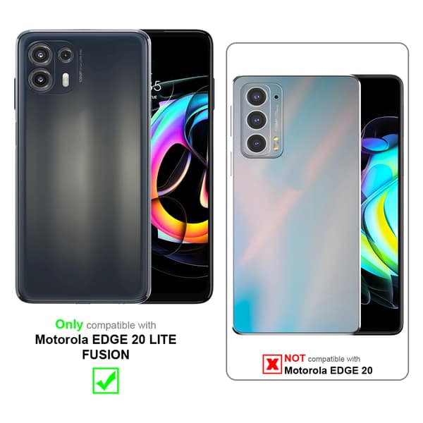 Deksel til Motorola EDGE 20 LITE / FUSION Lommebokdeksel med magnetisk lukking, stativfunksjon og kortlomme